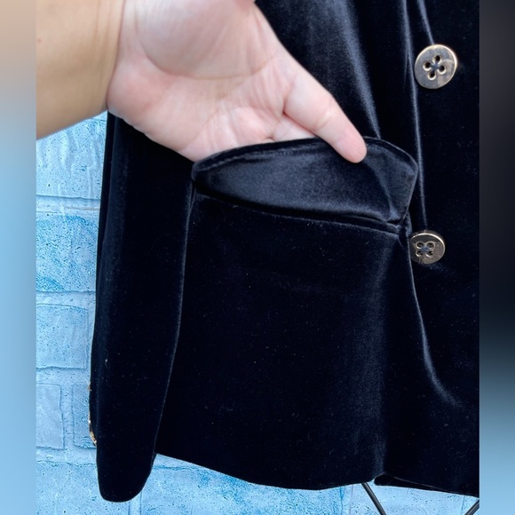 GRETCHEN SCOTT double breasted velvet blazer size small - Picture 5 of 9